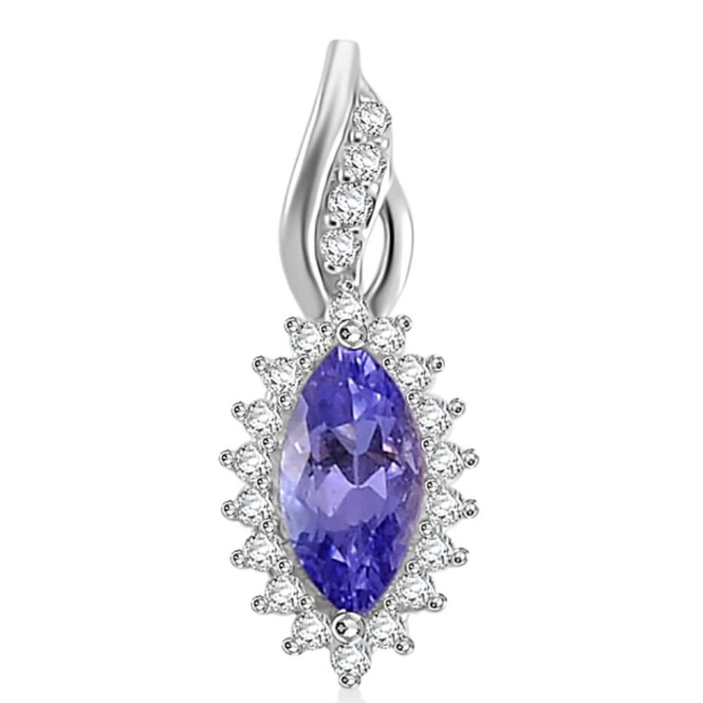 Tanzanite & White Zircon Pendant